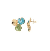 Sohi Women's The Lilypad Stud Earrings