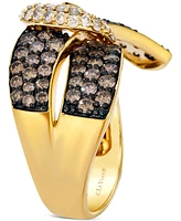 Le Vian Chocolate Diamond & Nude Diamond Belt Buckle Ring (2-1/2 ct. t.w.) in 14k Gold