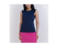 Stella Parker Women's Ruffle Cap Sleeve Top