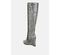 London Rag Bar Zone Tear Shaped Faux Leather Boots