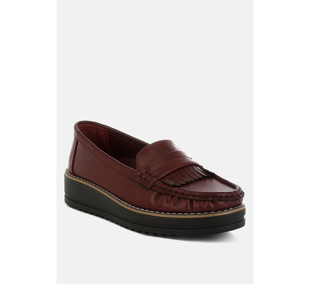 London Rag Croyda Fringed Nubuck Loafers
