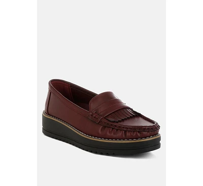 London Rag Croyda Fringed Nubuck Loafers