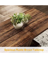 Tribesigns Farmhouse Dining Table for 4-6 People, 55