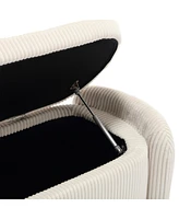 Modern Upholstered Storage Ottoman Bench for Living Room and Bedroom-The Pop Home