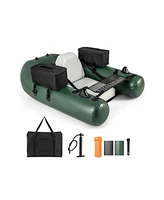 Hongge Inflatable Fishing Float Tube with Fish Ruler and Angling Base