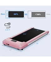 2.25HP Walking Pad Treadmill – Led Display, Remote & 7-Layer Belt