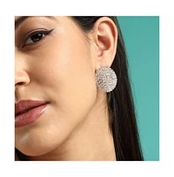 Sohi Women's The Medium Crystalized Stud Earrings