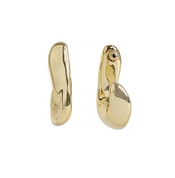 Sohi Women's The Dented Swirl Hoop Earrings