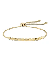 Devata Hexagon Link Box Chain Slider Bolo Bracelet in 14K Gold, Fits 6.0 in to 8.0 in wrist, approx. 4.7 grams