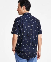Club Room Men's Poplin Floral-Print Shirt, Exclusively at Macy's