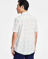Club Room Men's Poplin Cocktail Party Printed Shirt, Exclusively at Macy's