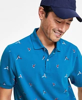 Club Room Men's Papagayo Regular-Fit Bird-Print Pique Performance Polo Shirt, Exclusively at Macy's