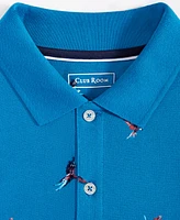 Club Room Men's Papagayo Regular-Fit Bird-Print Pique Performance Polo Shirt, Exclusively at Macy's