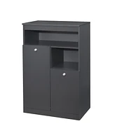 Kings Brand Furniture Lily 2-Door Shoe Storage Cabinet, Grey