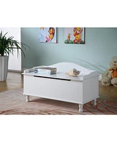 Kings Brand Furniture Applegate White Storage Bench Toy Chest