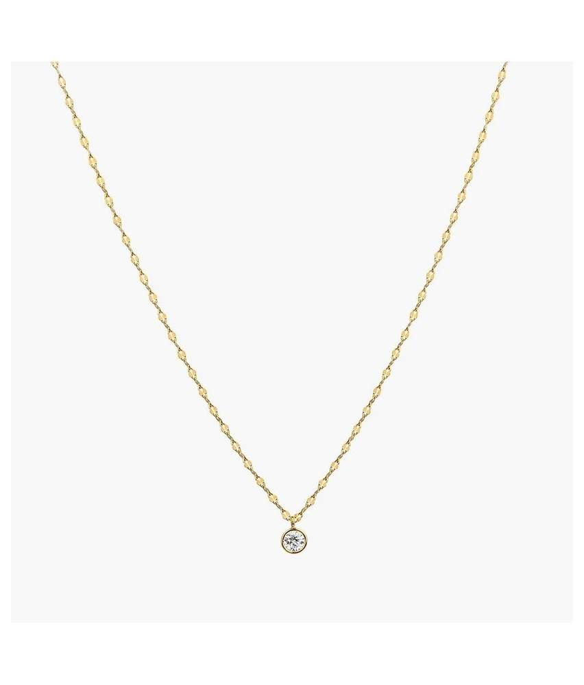 Bearfruit Jewelry Sterling Silver 18k Gold Plated Rosie Light Rope Chain Necklace