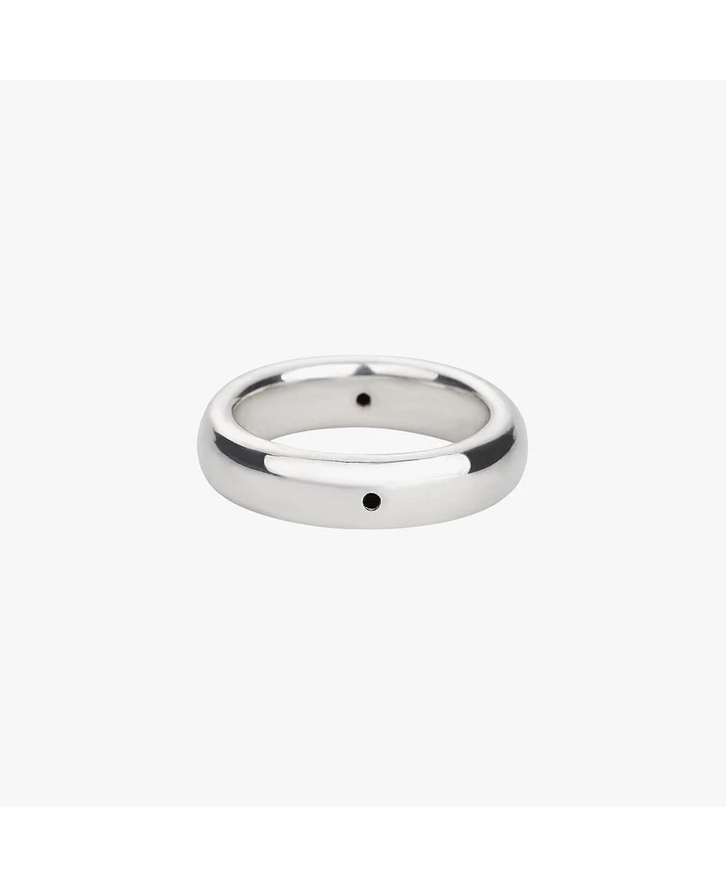 Lenore Polished Band Ring in Sterling Silver, Size 7 – Modern Summer Ring, Polished Finish, Gift for Her