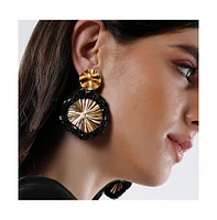 Sohi Women's The Revolving Mirror Drop Earrings