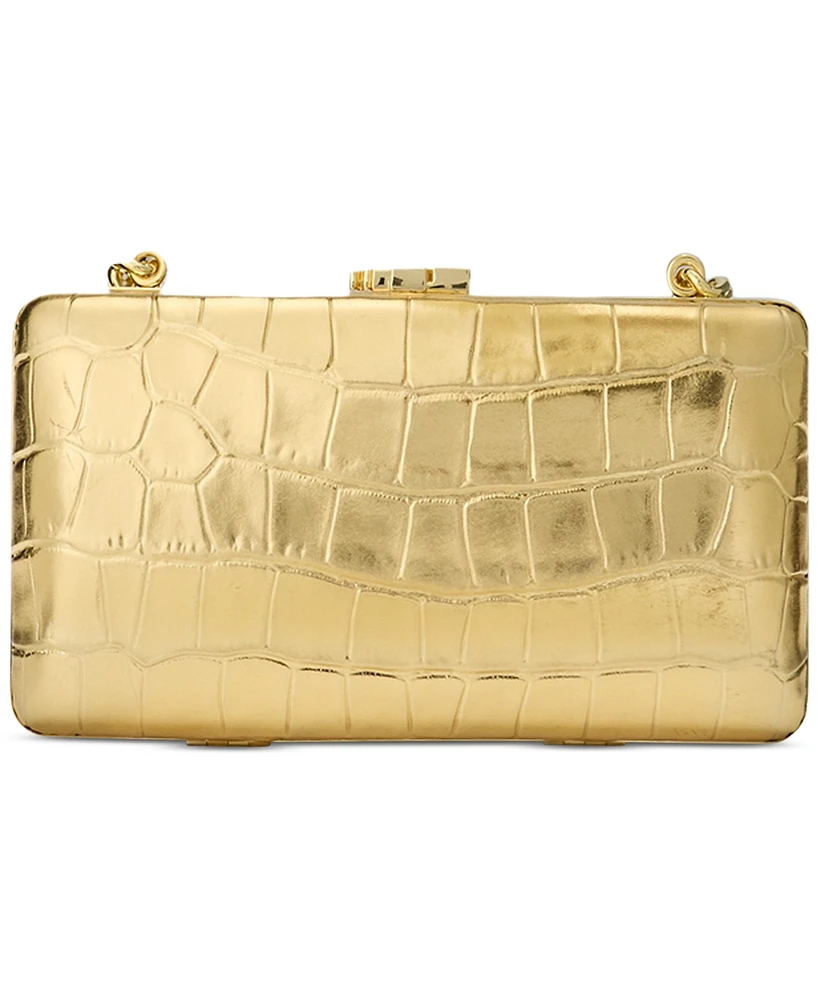 Lauren Ralph Lauren Croc-Embossed Leather Mini Franki Clutch