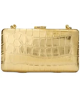 Lauren Ralph Lauren Croc-Embossed Leather Mini Franki Clutch