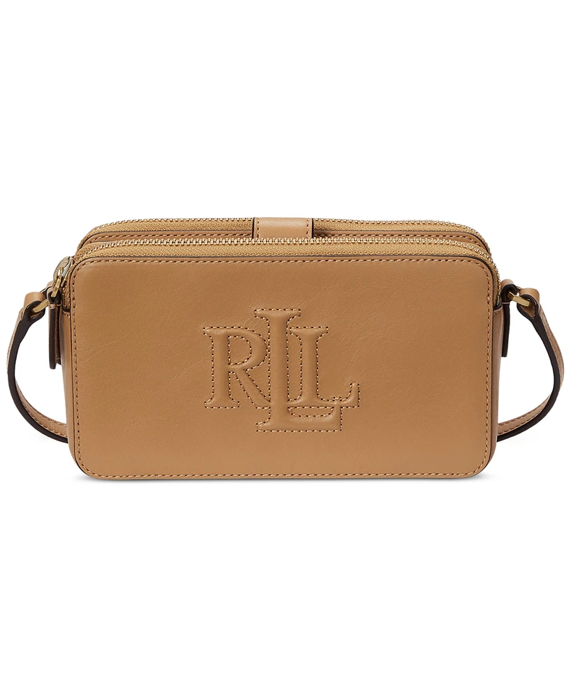 Lauren Ralph Witley Leather Crossbody Wallet