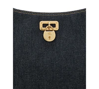 Lauren Ralph Lauren Tanner Medium Denim Shoulder Bag