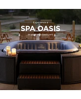 M Spa MSpa Tekapo 6 Person Inflatable Squared Hot Tub with Air Jets Massage System