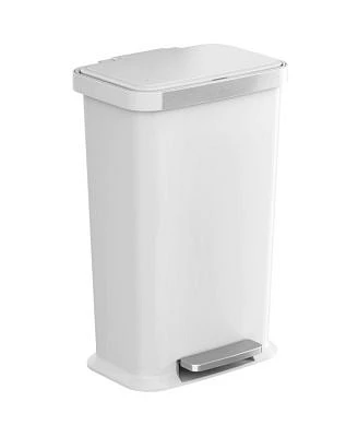 Itouchless Softstep 13.2 Gal 50l Step Pedal Kitchen Trash Can With Odor Filter Durable Dent Proof Construction Stainless Steel Trim Garbage Bin With Lid For Home Office Bedroom