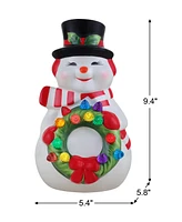 Mr. Christmas 9" Nostalgic Snowman Ceramic Figure