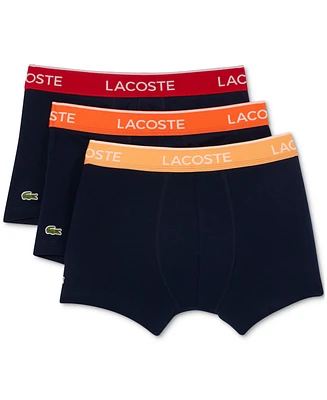 Lacoste Men's Regular Fit Logo Waistband Boxer Briefs, Pack of 3