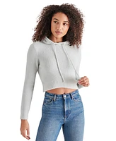 Steve Madden Women's Hidra Cropped Hoodie Sweater