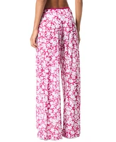 Michael Kors Women's Floral Print Cover-Up Pants