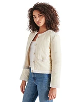 Steve Madden Women's Coppelia Tweed-Trim Puffer Jacket