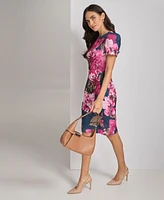 Calvin Klein Women's Jewel-Neck Short-Sleeve Sheath Dress