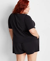 State of Day Women's Short-Sleeve Boxer Pajama Set Xs-3X, Exclusively at Macy's
