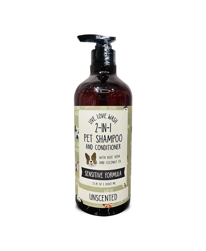 Precious Tails Live. Love. Wash. 2in1 Pet Shampoo & Conditioner, Cleanse, Conditions, Detangles, and Moisturizes, 1000ml