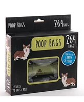 Precious Tails Dog Poop Bags, Humorous Pet Waste Bag Refills for Dogs, Leak-Proof and Durable, 264 ct