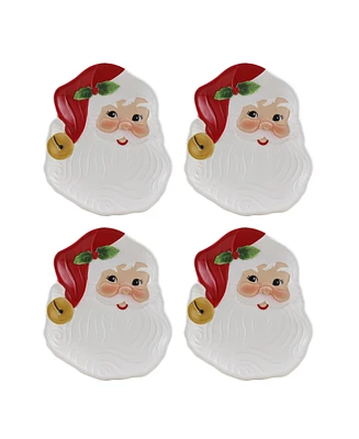 Mr. Christmas 6" Ceramic Santa Plate Set