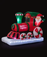 Mr. Christmas 6 ft. Outdoor Santa's Express Train Lit Inflatable