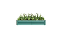 Slickblue Metal Raised Garden Bed for Outdoor Plants, Vegetables, and Flowers - Rectangular Planter