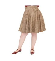 Smak Parlour Plus 1960s Scene Flare Skirt