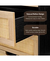gaomon 6 Drawers Dresser for Bedroom, Spacious Storage, Wood Chest of Drawers with Metal Legs