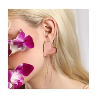 Sohi Women's The Heart-Fold Drop Earrings