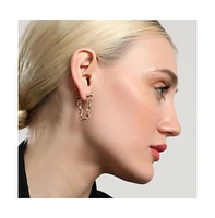 Sohi Women's The Chain Bar Hoop Earrings