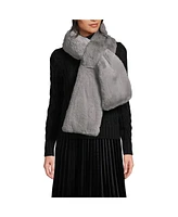 Lands' End Women's Faux Fur Pull Through Scarf