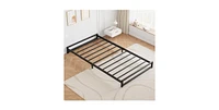 gaomon Twin Size Metal Platform Bed Frame with Steel Slat Support