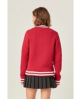 English Factory Women's Knit Bomber Jacket