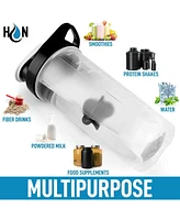Zulay Kitchen Protein Shaker Bottle 28oz - Shaker Bottles For Protein Mixes With Paddle Shaker Ball