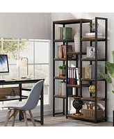 Tribesigns 12-Shelf Display Shelves Book Storage Organizer,6-Tier Bookshelf 70.9 inch Tall Bookcase