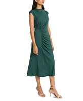 Maggy London Women's Mock-Neck Jacquard Midi Dress